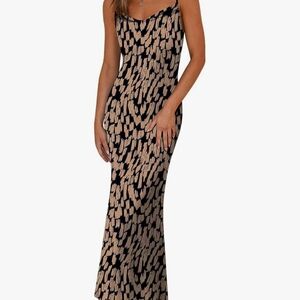 NWT Elegant Black and Tan Women's Dress